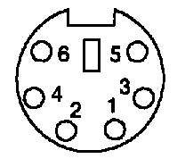 6-pin miniature DIN connector